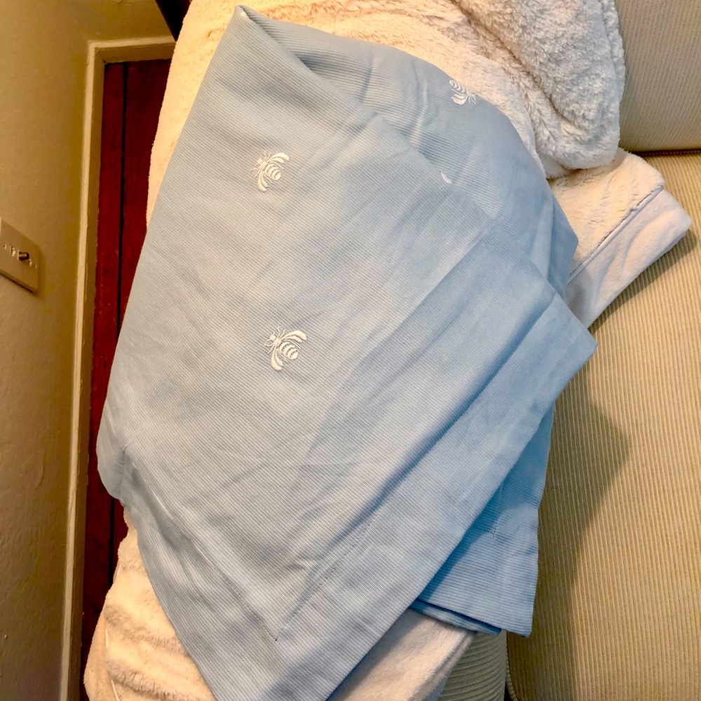 RH Euro pillow sham baby blue
